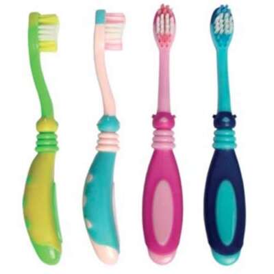 Oraline Ladybug Toothbrush, Stage 1, 24 Tuft Soft, 2 Color Handle, Assorted