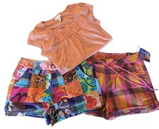 NWT Limited Too Girls sz 14 Colorful Summer Vacation Set 2 Shorts  Top Retro