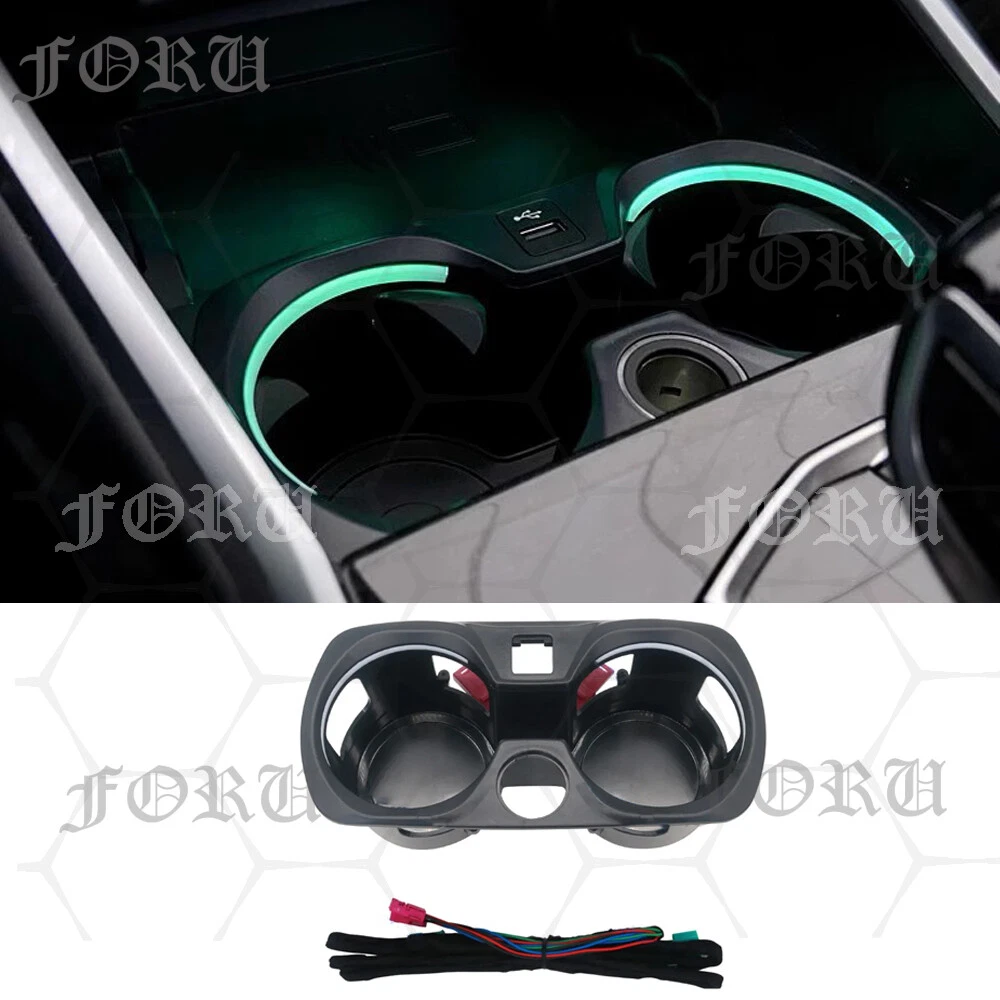 6,8 cm Acryl Getränke halter für BMW Serie 3 G20 Abzeichen Auto LED Wasser  becher Matte Untersetzer Pad Atmosphäre Lichter Innen zubehör