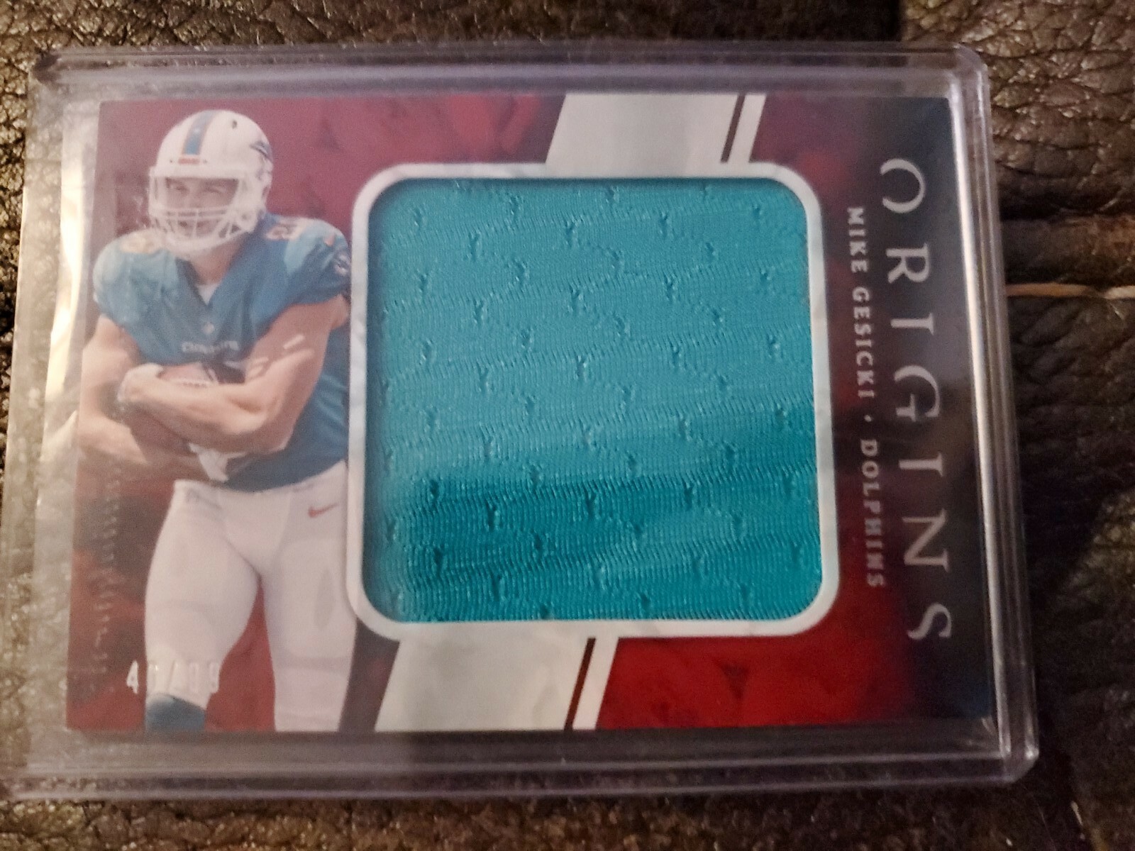 Mike Gesicki Panini Origins Rookie Jumbo Jersey #RJJ18 Red