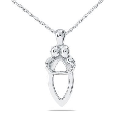 Sterling Silver Lovers Embrace Pendant/Necklace Funeral Cremation Urn for Ashes