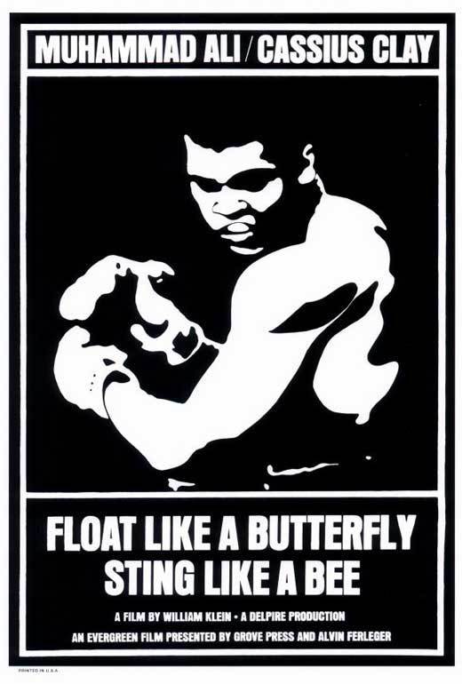 FLOAT LIKE A BUTTERFLY STING LIKE A BEE Movie POSTER 27x40 Muhammad Ali (Cassius