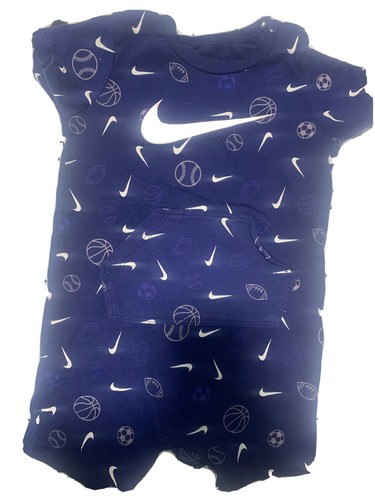 Baby Boy Blue Nike One Piece Short Set Good Condition EBay