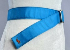 Vintage Silk Metal D Ring Cloth Golf Belt Polo Ralph Lauren Made In USA