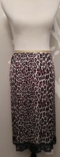 Women's Small Vintage 1970-80's Vanity Fair Half Slip Leopard Print W/Black Lace