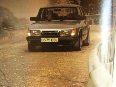 SCHÖNE VINTAGE DOPPELSEITIGE SAAB 900 TURBO 16 UND FLUGZEUG WERBUNG