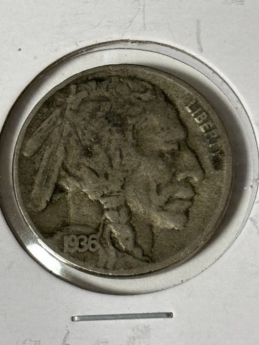 Moneda de fecha completa de níquel Buffalo 1936 P - Imagen 2 de 4