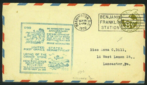 Sellos de Estados Unidos correo aéreo