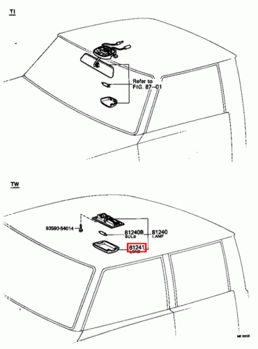 Genuine Hilux LN109 LN108 LN107 LN106 LN105 Interior Dome Light Lamp Lens Middle - Picture 10 of 20