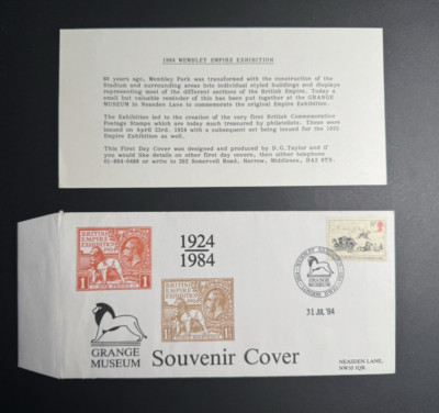1924-1984 Wembley Empire Exhibition FDC - 60th Anniversary, Grange Museum