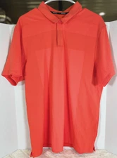 Nike Golf Mens Zonal Cooling Shirt Sz L Coral