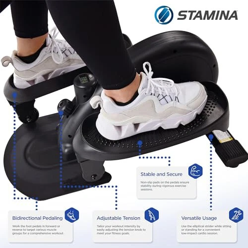 Stamina Inmotion E1000 Compact Elliptical Strider Foot Pedal Exerciser for Home - Image 3 of 4