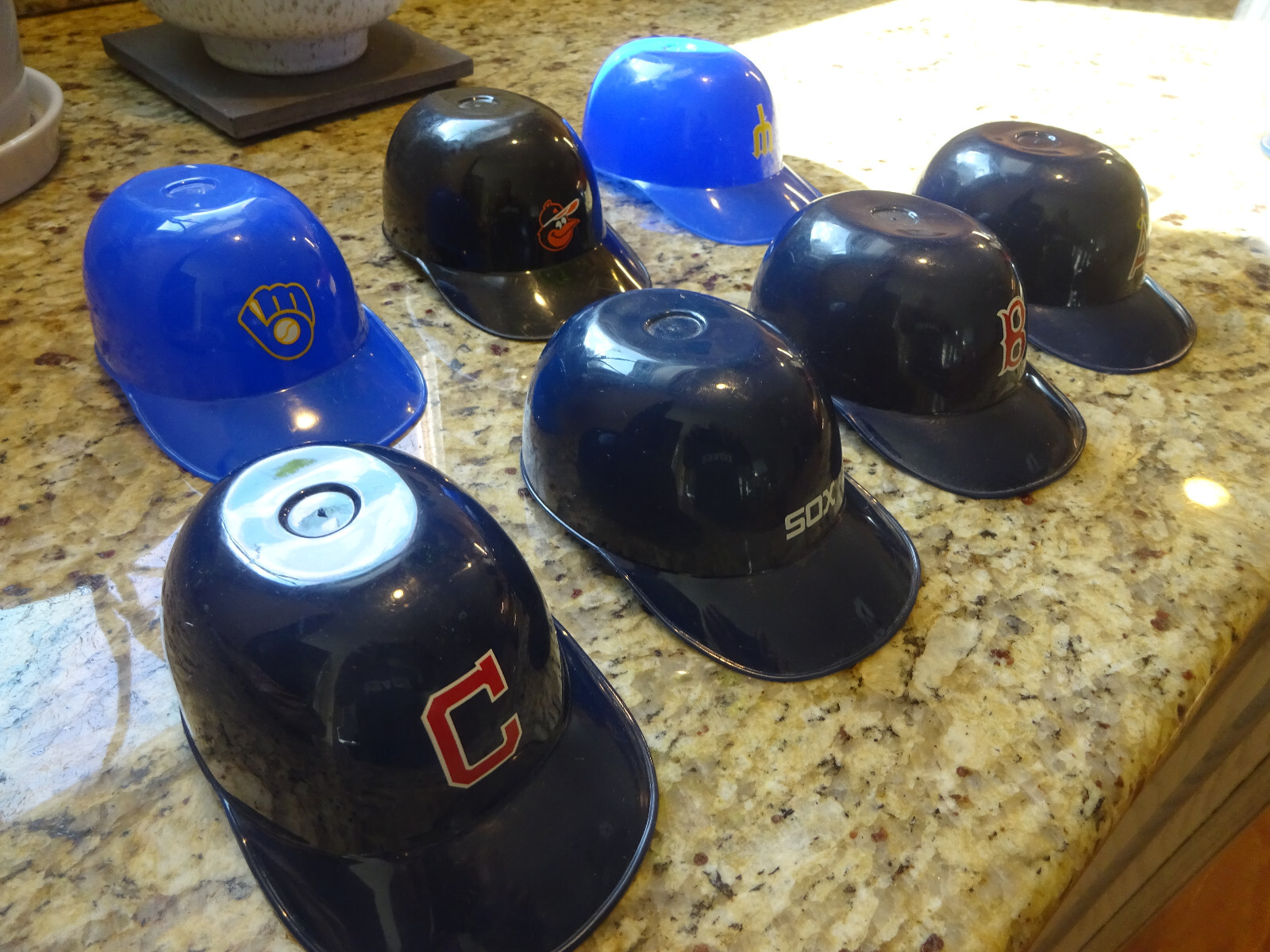 Lot of 7 Vintage Laich MLB Baseball Batting Helmets Souvenir Ice Cream
