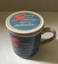 Hallmark 1988 Mug With Lid Success Beyond Achievement Cup Vintage