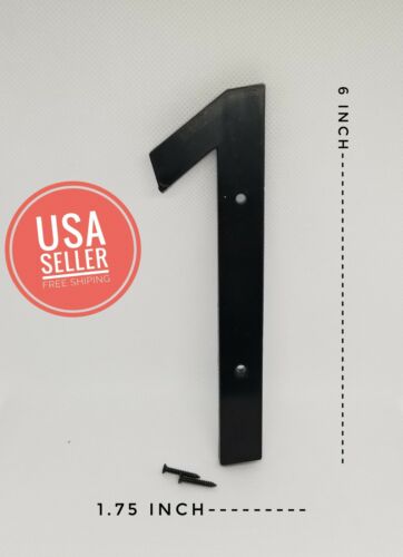 HOUSE NUMBERS, 6 inch BLACK Pick #'s from 0-9, A-B-C-D-E-F-G - Picture 1 of 129