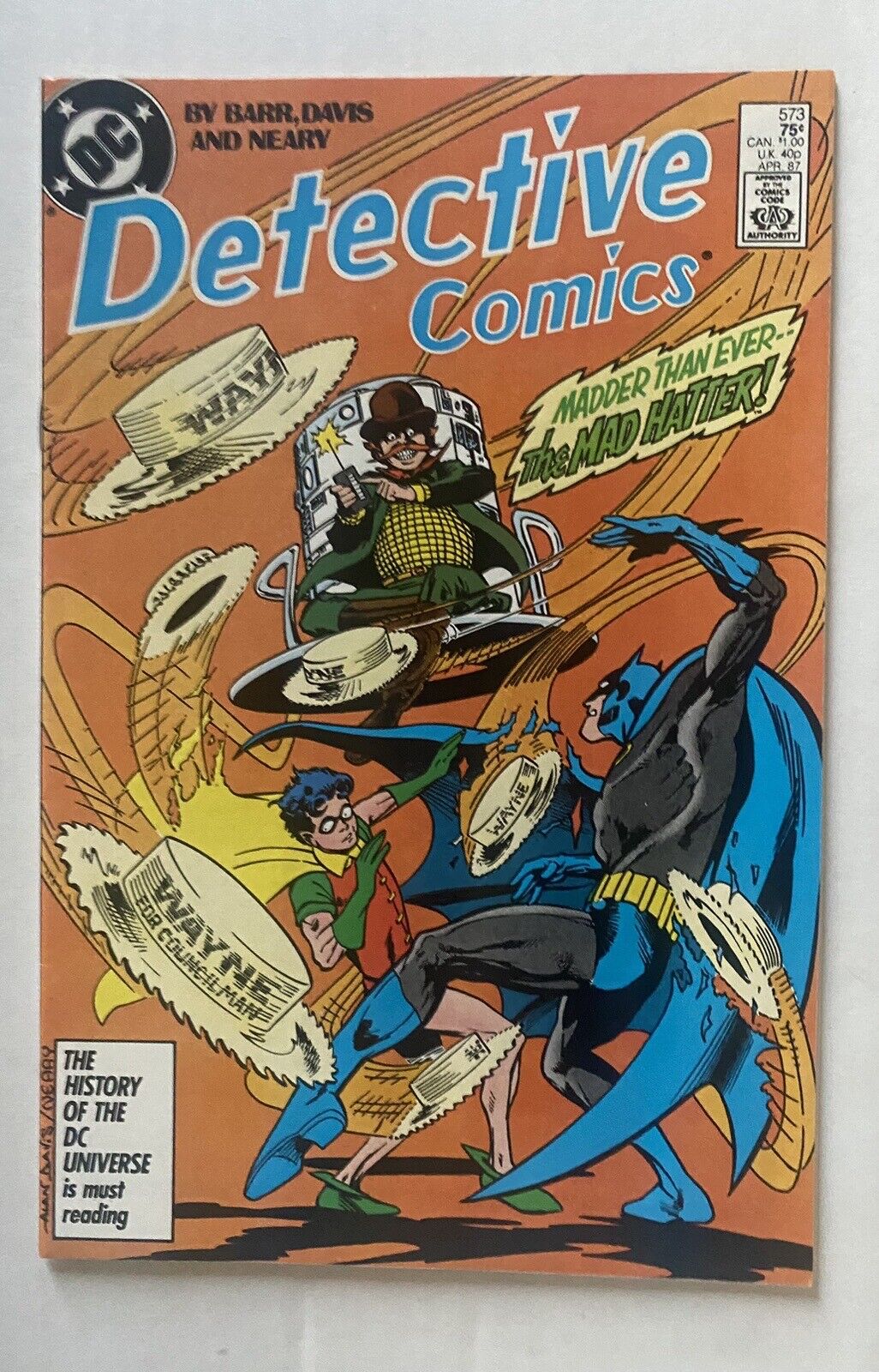 Detective Comics #573 (1987) DC Comics Batman Robin Mad Hatter NM-