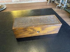 Antique Wheeler & Wilson Sewing Machines Ornate Wooden Accessories Storage Box
