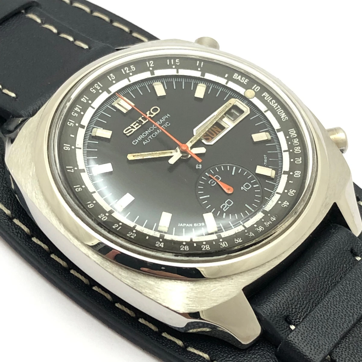 Gent&#039;s Seiko Chronograph 6139-7070 Date Automatic Wrist Watch | eBay