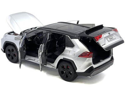 MIJO EXCLUSIVES TOYOTA RAV4 HYBIRD XSE 1/24 with BLACK TOP SILVER