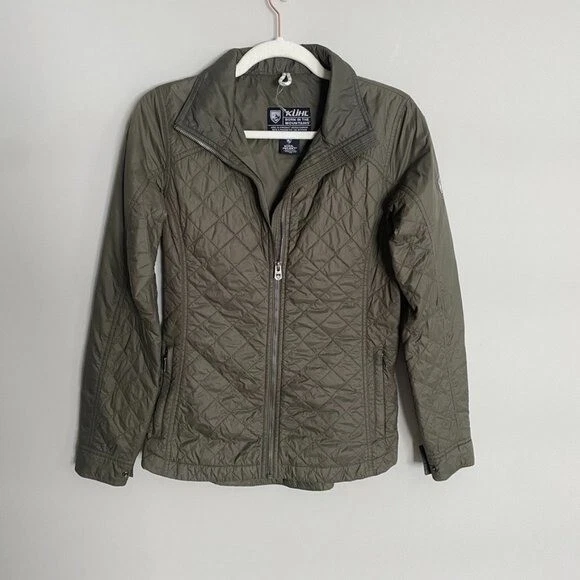 Kuhl Kadence Quilted Jacket Lightweight Olive Green Womens XS