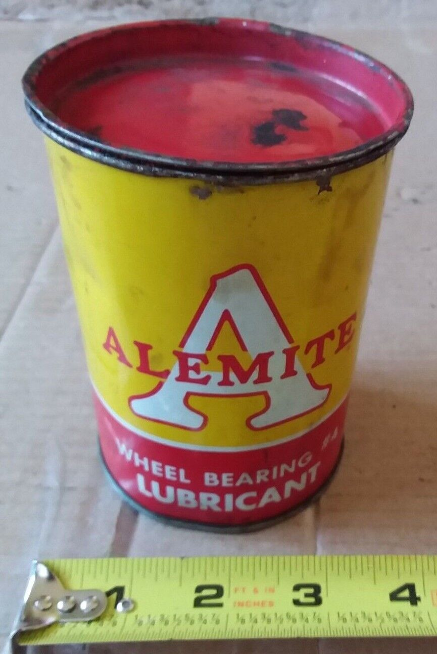 Vintage Alemite Wheel Bearing Lubricant #4  Can - Used