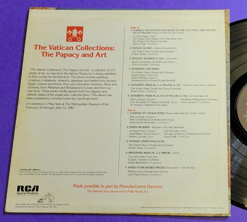 The Vatican Collections - The Papacy and Art - RCA Records - DML1-0596 Vinyl - Picture 8 of 8