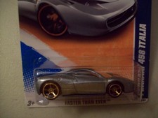 Hot Wheels 2011 Faster Than Ever Silver Ferrari 458 Italia