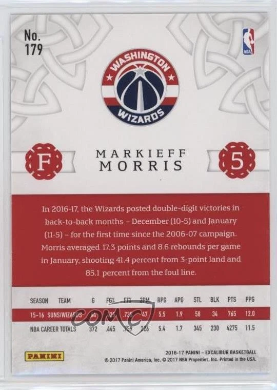 2016-17 Panini Excalibur Prince /149 Markieff Morris #179 - Image 2 of 2