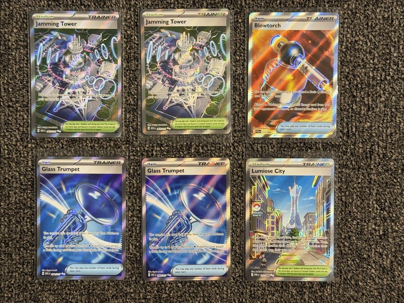 Pokémon Trainer Cards LOT x 6 NM