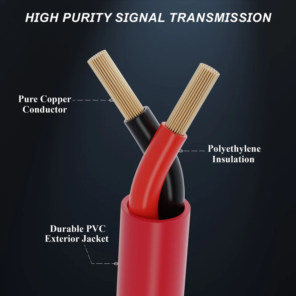 Cables de altavoz DJ cables de 50 pies 1/4 macho - FAT TOAD PA audio escenario estudio cables TS Foto 3 de 4