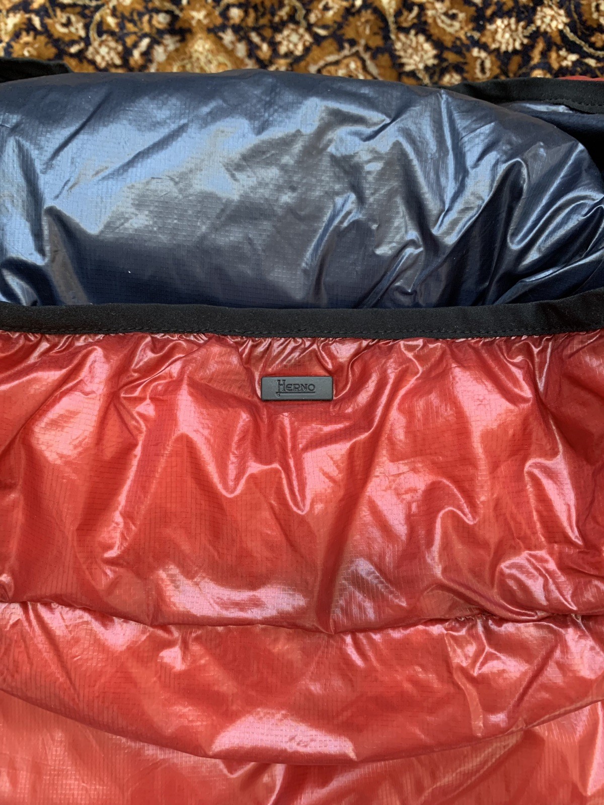 Herno Down Jacket Hooded Full Zip Reversible Navy… - image 17