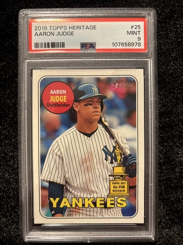 2018 Topps Heritage #25 Aaron Judge PSA 9 MINT 2017 All-Star Rookie Cup YANKEES