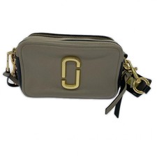 Marc Jacobs Leather Shoulder Bag Gray Small Crossbody Used Shoulder Bag