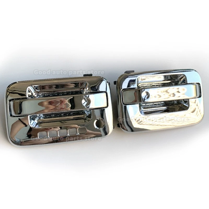 2 шт хромированных передних дверных ручек с отверстием для клавиатуры подходят для Ford F-150 2005 2006-2022 годов выпуска - Изображение 2 из 4