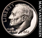 1962 Silver Roosevelt Dime - Choice Gem Proof  Lustrous  No Reserve  #K1929