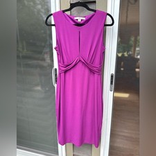 Boston Proper Womens Midi Dress Size 12 Purple Sleeveless