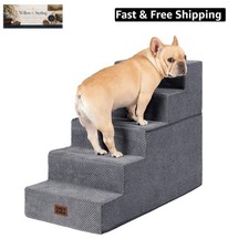 Dog Stairs for High Bed 22." H, -Step Dog Steps for Bed, Pet Steps for Small ...
