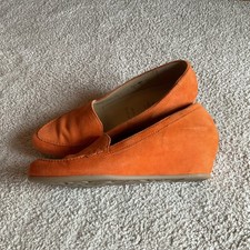 Högl Pumps Gr 41 Orange Wildleder Keilabsatz Damen Schuhe