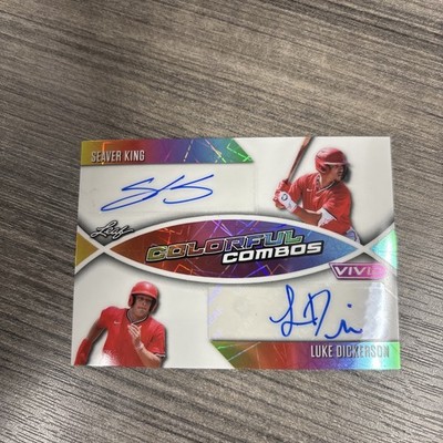 2025 Leaf Colorful Combos Dual Auto Seaver King Luke Dickerson /5 Prospect SSP