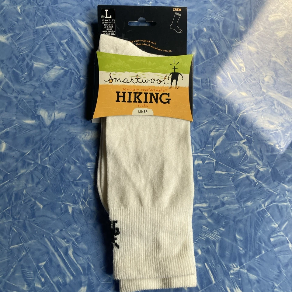 SMARTWOOL HIKING LINER Sz LARGE Wicks Moisture  - Odor Control - Image 2 of 4