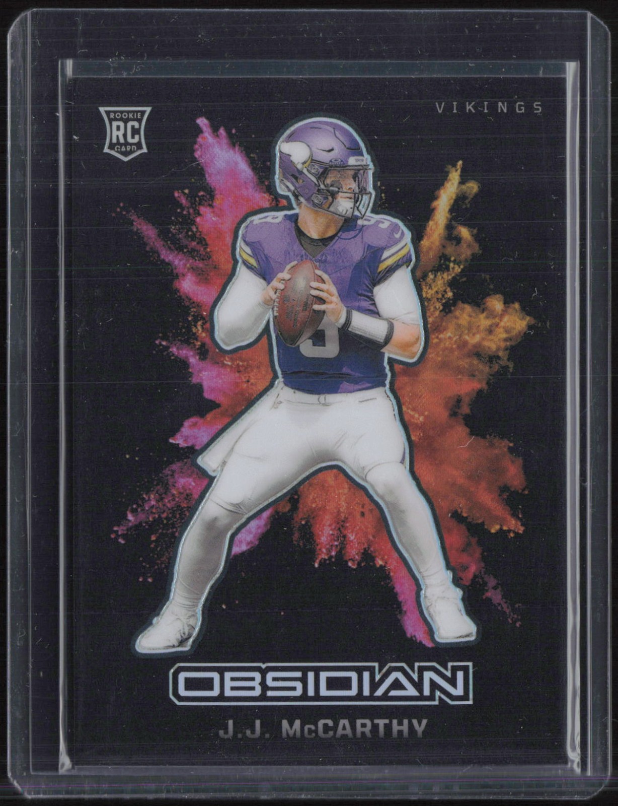 2024 Panini Obsidian Black Color Blast #6 J.J. McCarthy RC Rookie 