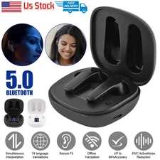 Translator Earbuds 144 Languages Real Time Translator Earphones Smart Voice NEW~