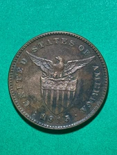 US PHILIPPINES ONE CENTAVO 1915-S KEY DATE SCARCE #1014