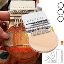 10 Hook Loom Knitting Kit,Patch Kit Weaving Loom,Portable Patch Darning Loom Kit