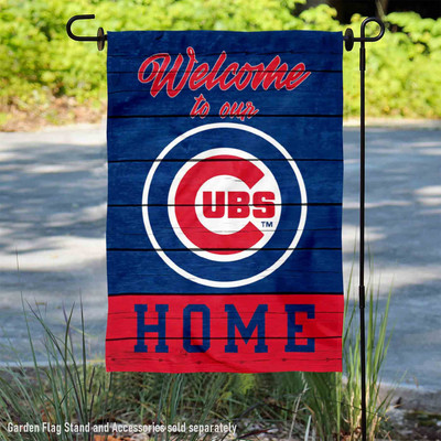 Chicago Baseball Welcome To Our Home Garden Flag and Yard Banner