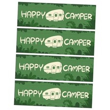 RV Step Covers - Camper Step Rug with Hand Drawn Fiber- Green 4 Pack 24 x 7.5"
