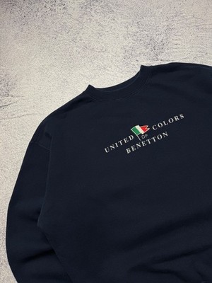 Vintage United Colors Of Benetton Sz M Italy Sweatshirt Boxed Fit Street Style