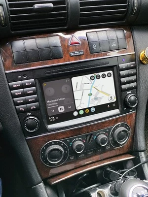 Android 14 Autoradio Carplay Navi für Mercedes Benz C-Klasse W203 C209 2004-2007 - Bild 1 von 4