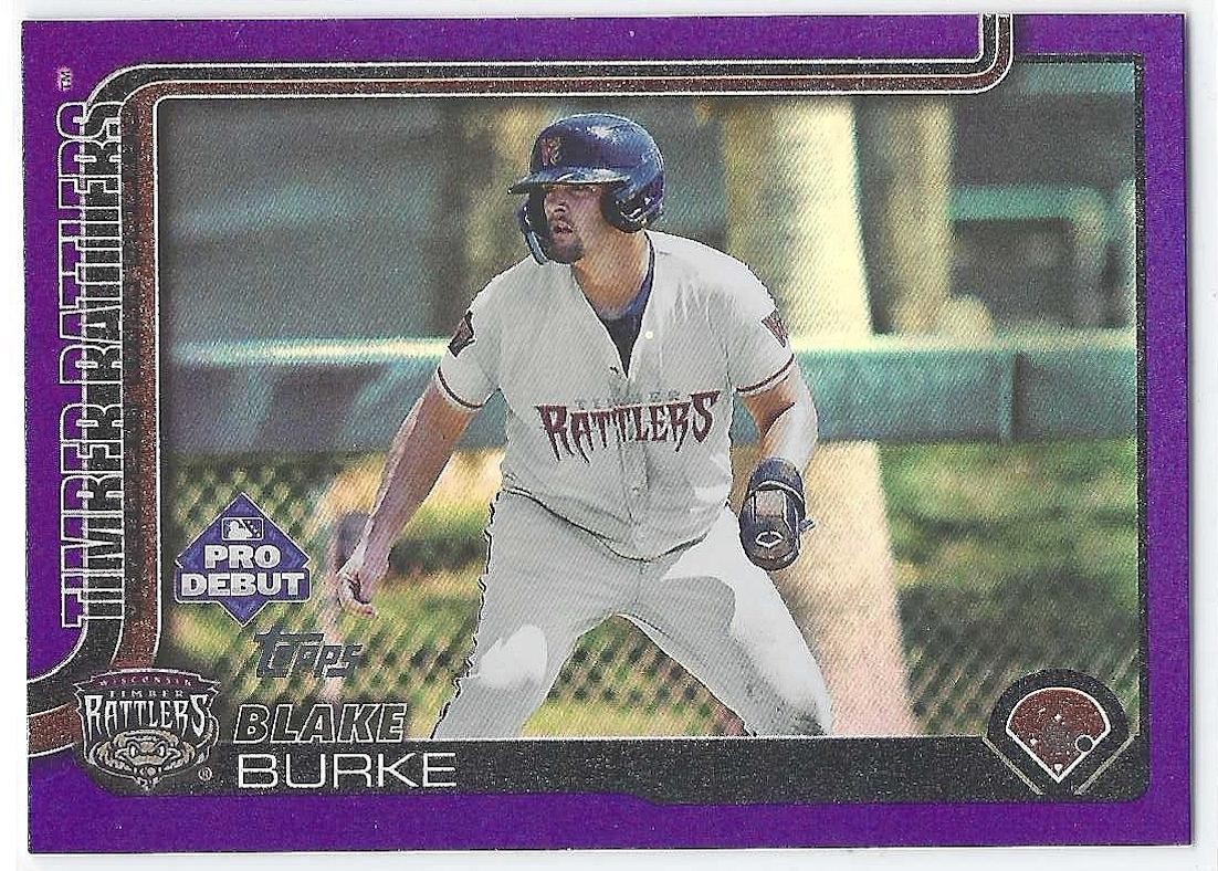 Blake Burke 2025 Topps Pro Debut Purple Foil Parallel SP /299 #PD178 Brewers