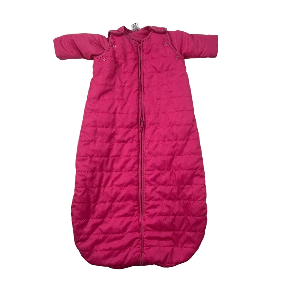 Saco de dormir nido para dormir bebé deedee rosa talla M 6-18 meses 16-26 libras invierno Foto 2 de 4